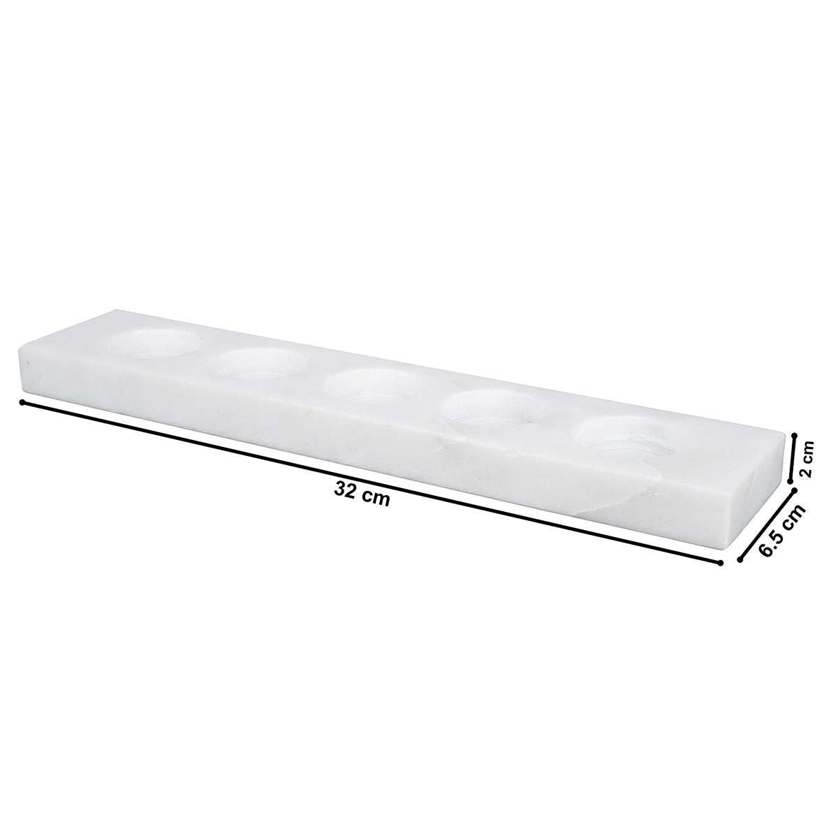 Candle Holder – Handcrafted Marble 5 Candle Holder Single Strip - LuvihCrete"Handmade Marble Candle Holder – Decorative 5 Candle Strip for Stylish Interiors"