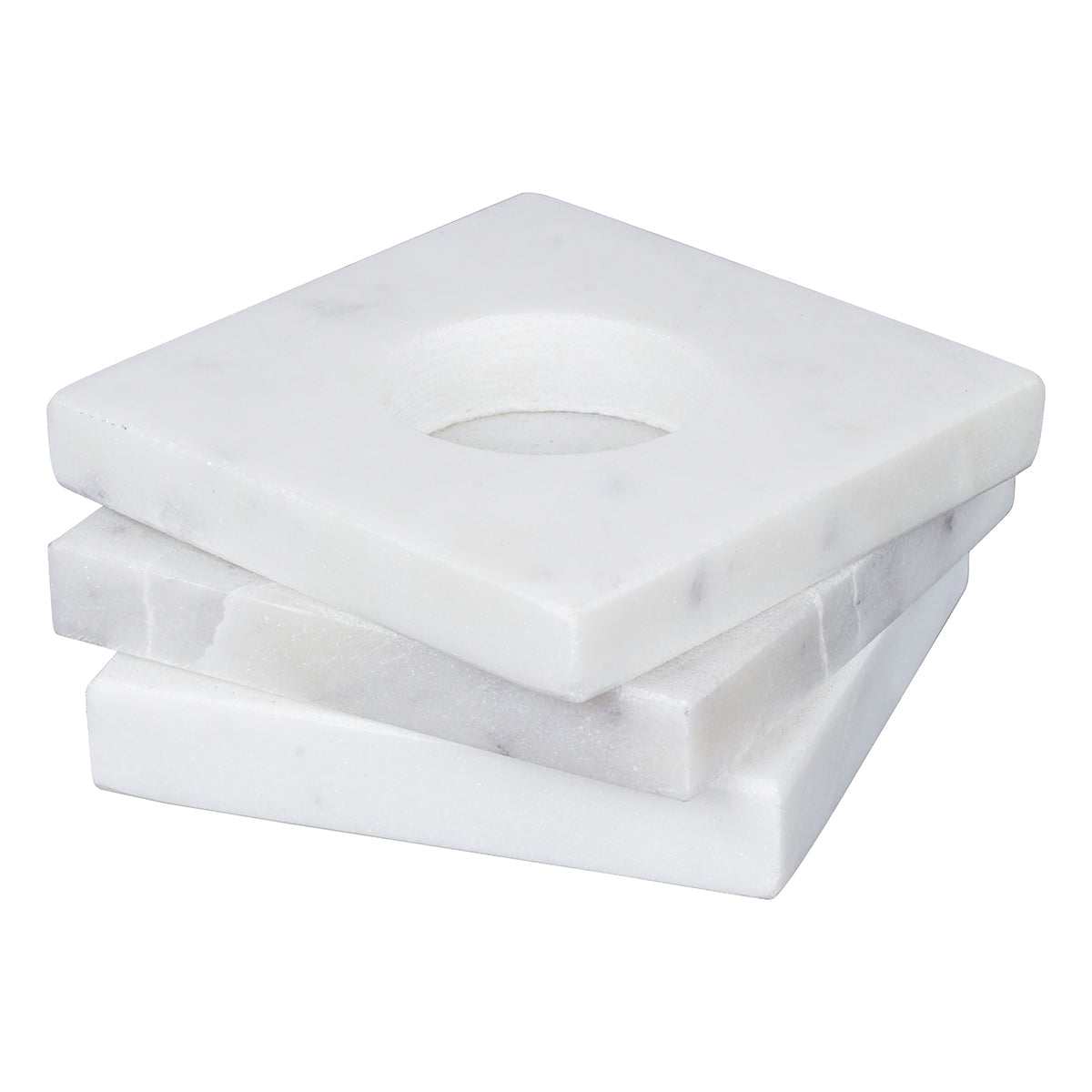 Candle Holders – Handcrafted Geometric Marble Candle Holders | Modern Luxe Home Decor (Set of 3) - LuvihCreteHandmade Geometric Candle Holders – Luxe Marble Set for Decorative Ambiance