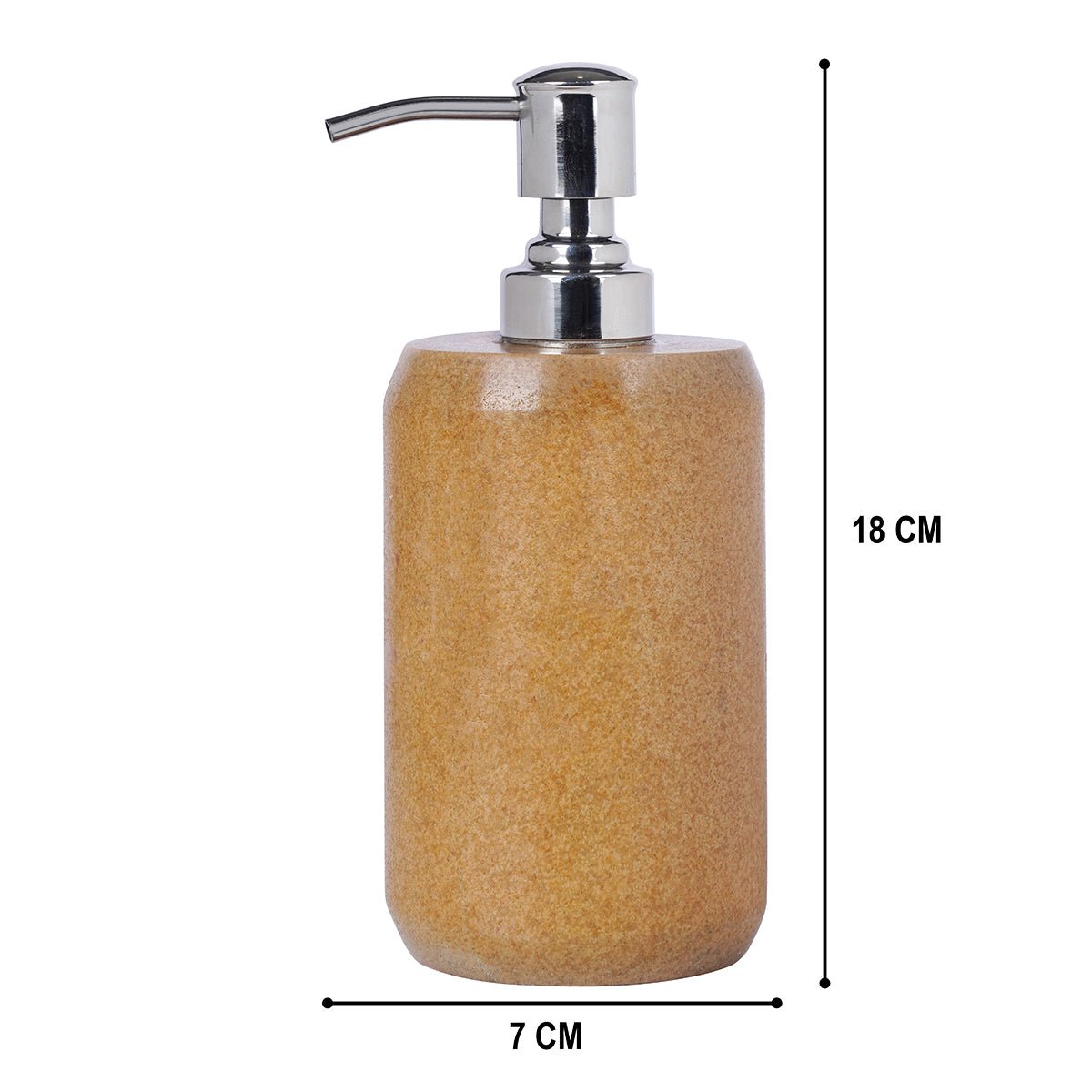 Elegant Yellow Stone Soap Dispenser – Luxury Bathroom Accessory - LuvihCreteElegant Yellow Stone Soap Dispenser – Luxury Bathroom Accessory - LuvihCrete