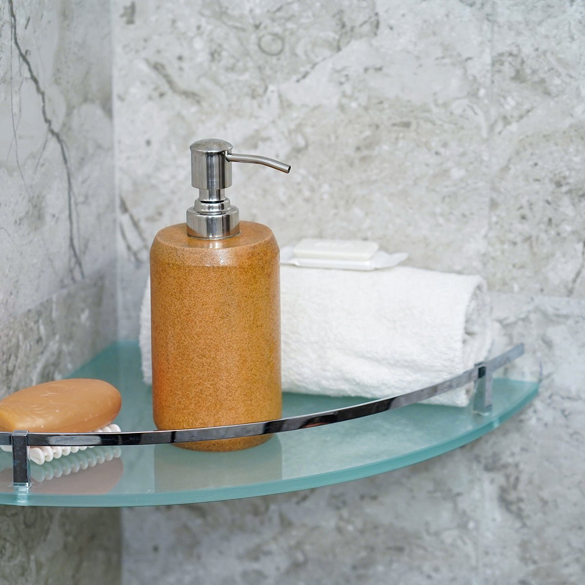 Elegant Yellow Stone Soap Dispenser – Luxury Bathroom Accessory - LuvihCreteElegant Yellow Stone Soap Dispenser – Luxury Bathroom Accessory - LuvihCrete