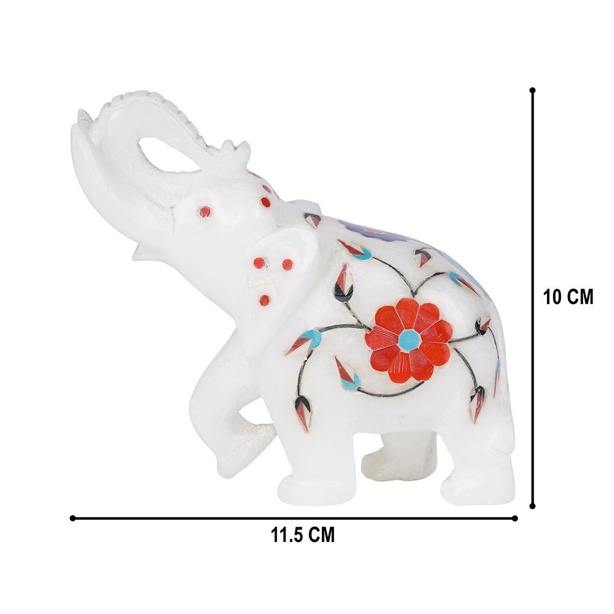 handcrafted Pacchikari Marble Elephant (Decorative statue)