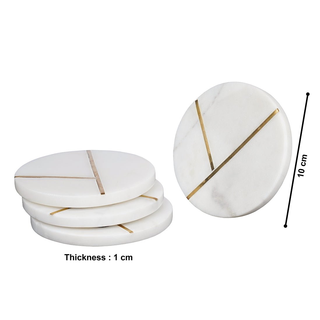 Luxury Round Marble Coasters with Brass Inlay – Elegant Table Decor - LuvihCreteLuxury Round Marble Coasters with Brass Inlay – Elegant Table Decor - LuvihCrete