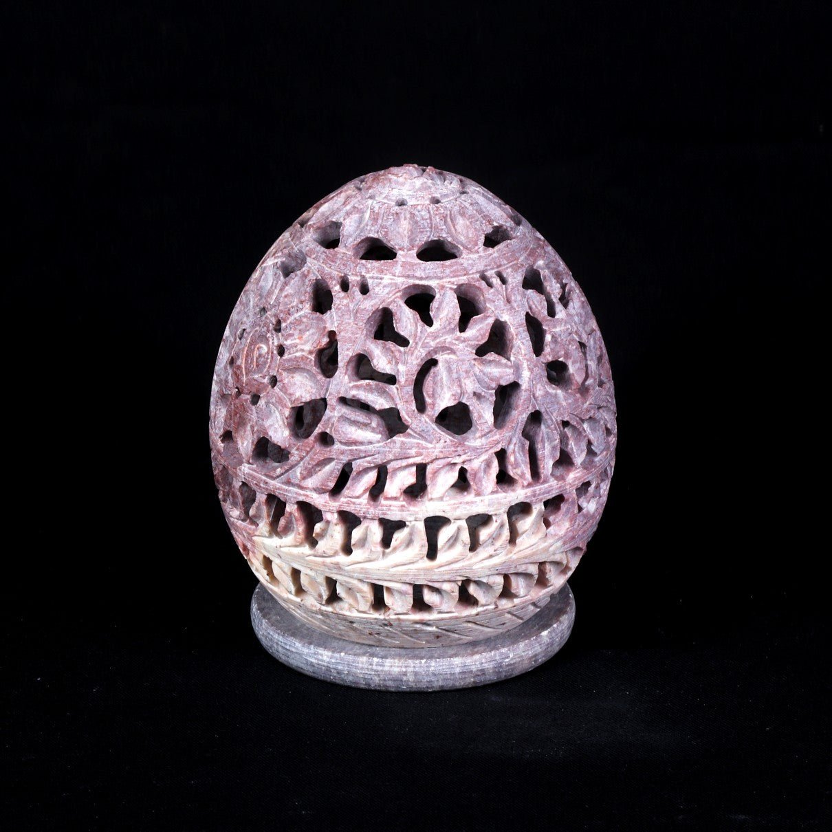 Soapstone Tealight Candle Holder – Handcrafted Decorative Accent - LuvihCrete"Handmade Tealight Candle Holder – Unique Stone Candle Decor"