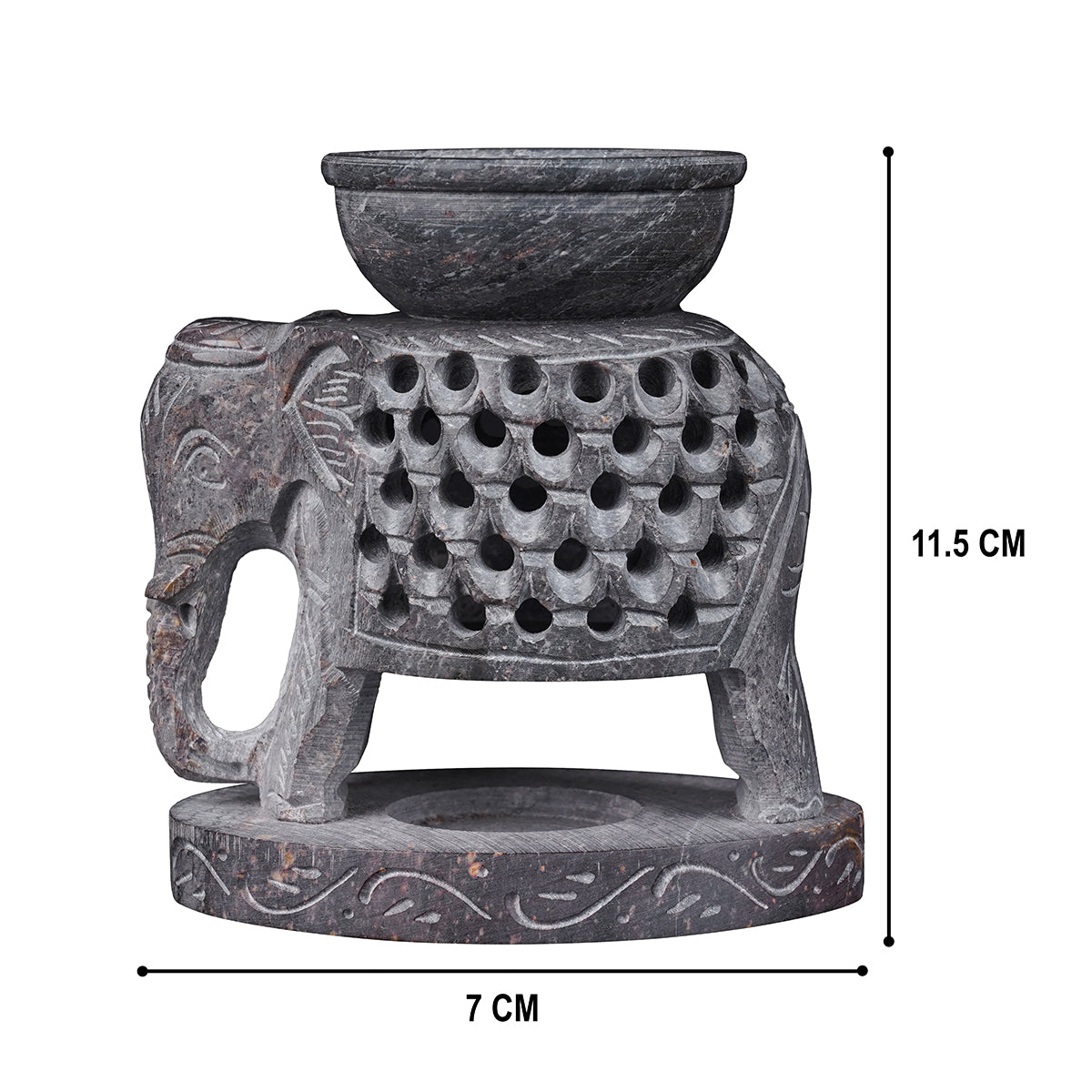 Decorative Stone Elephant Aroma Lamp