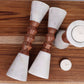 Candle Holders – Marble & Wood Tall Candle Holders | Modern Luxe Decor (Set of 3) - LuvihCreteModern Tall Candle Holders – Premium Marble & Wood Design for Stylish Home Decor