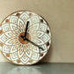 Wooden Wall Clock- Lotus (10 Inch) - LuvihCreteTeak Wood Clock - Lotus (10 Inch) - LuvihCrete
